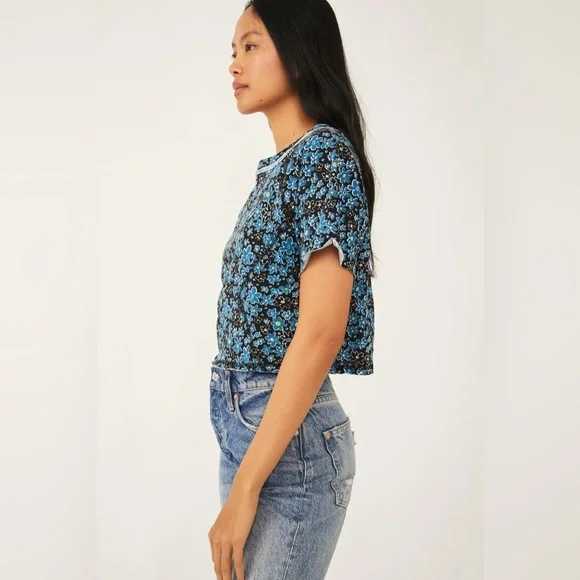 NWOT! Free People Sammie Floral Print Tee - Picture 4 of 10
